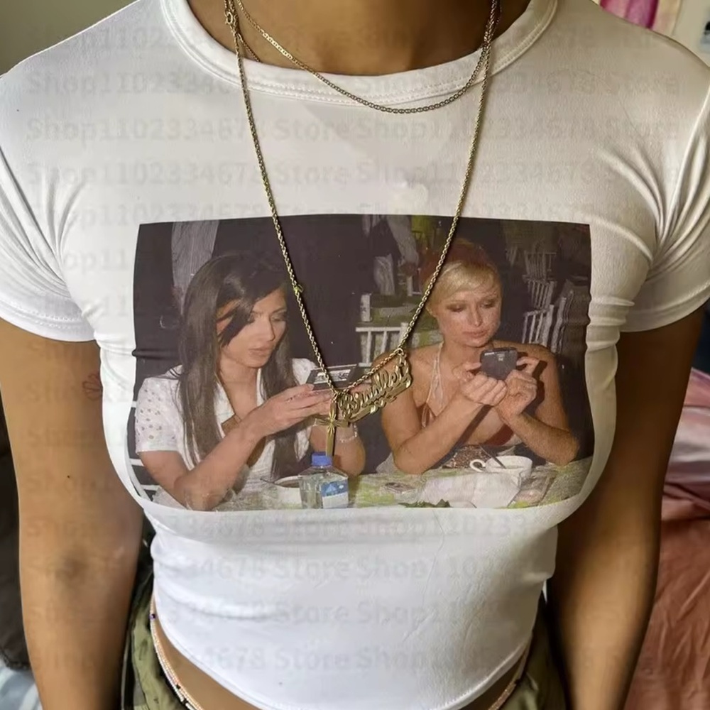 White Graphic T-Shirt with Iconic Print